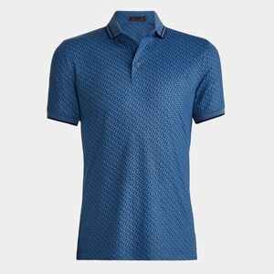 G/Fore G Link Banded Sleeve Tech Jersey Polo G4MF23K063A Navy Blue XL Golf Men's
